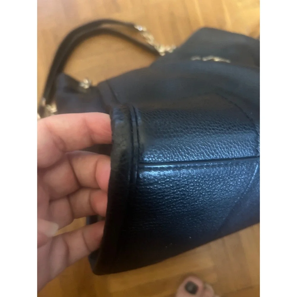 Tory Burch‎ Amanda Slouchy Tote Women's Size Large Black Good Pebbled Leather